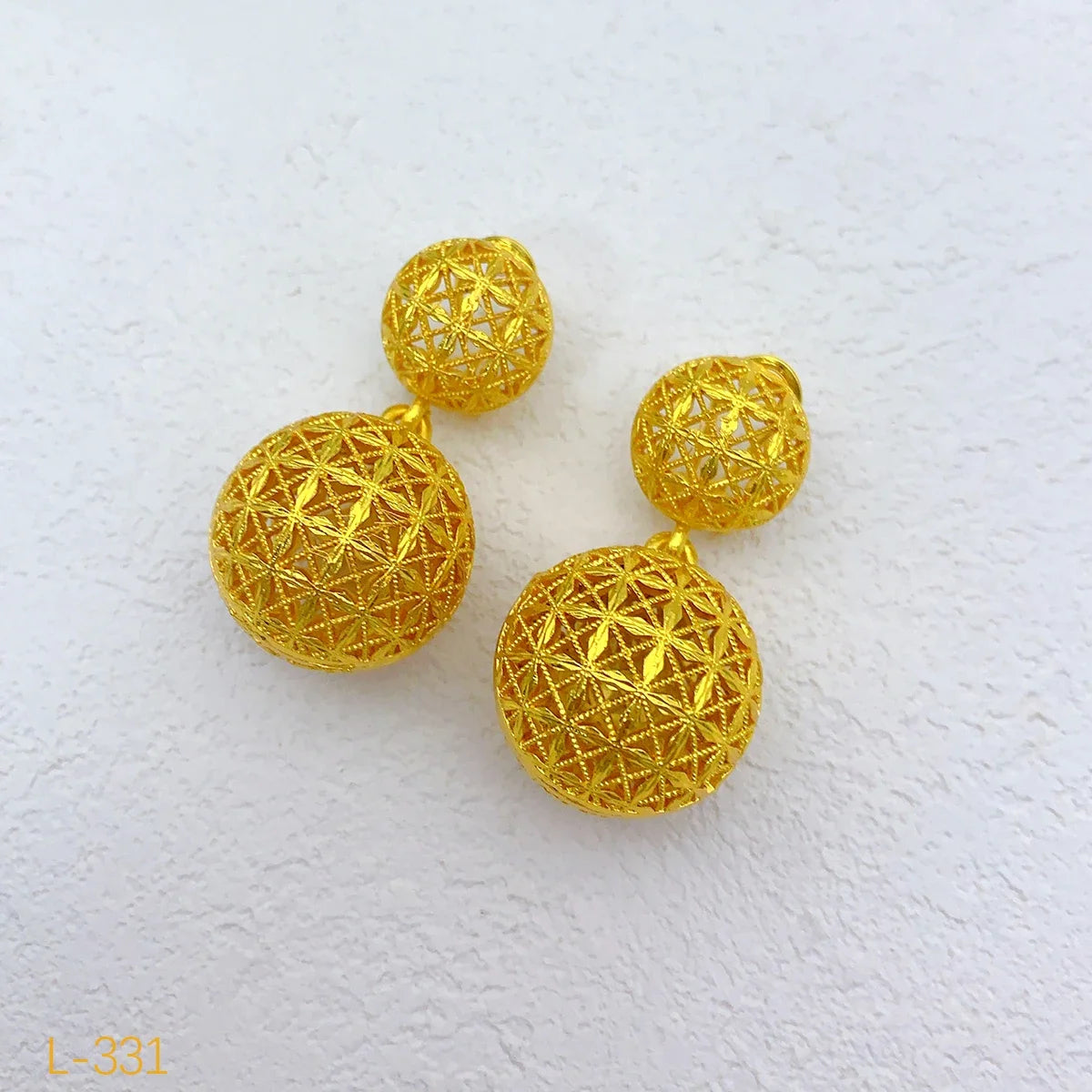 MADLIN Ball 24k Gold Necklace Earrings Sets Nigerian Wedding Party Gifts